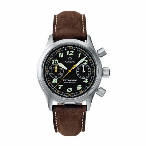 Omega Dynamic III Chronograph Stainless Steel / Black / Brown Calf 5290.50.07 (52905027)